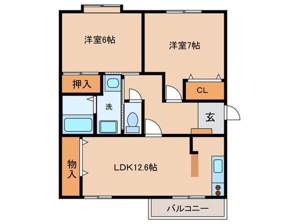 エクシ－ドⅠの物件間取画像